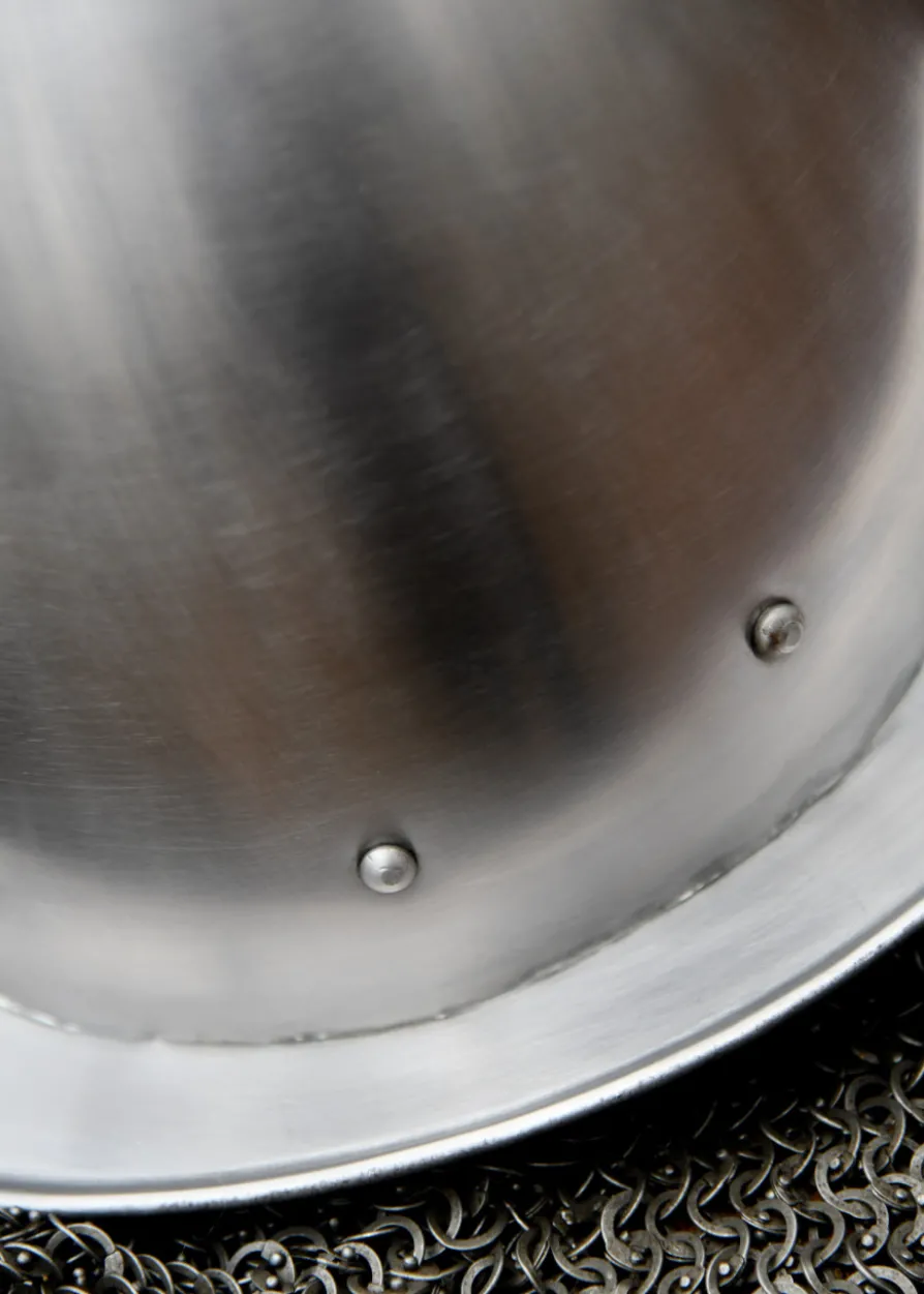 Spitzer Morion Helm mit Lederinlet