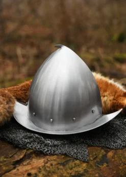 Spitzer Morion Helm mit Lederinlet