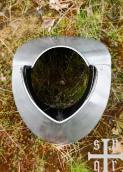 Spätmittelalterliche Halsberge mit Ringkragen, 1,6 mm Stahl