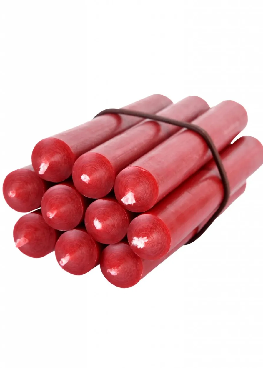 Stabkerze, Glatt, 180 x 22 mm, Set aus 10 Stk
