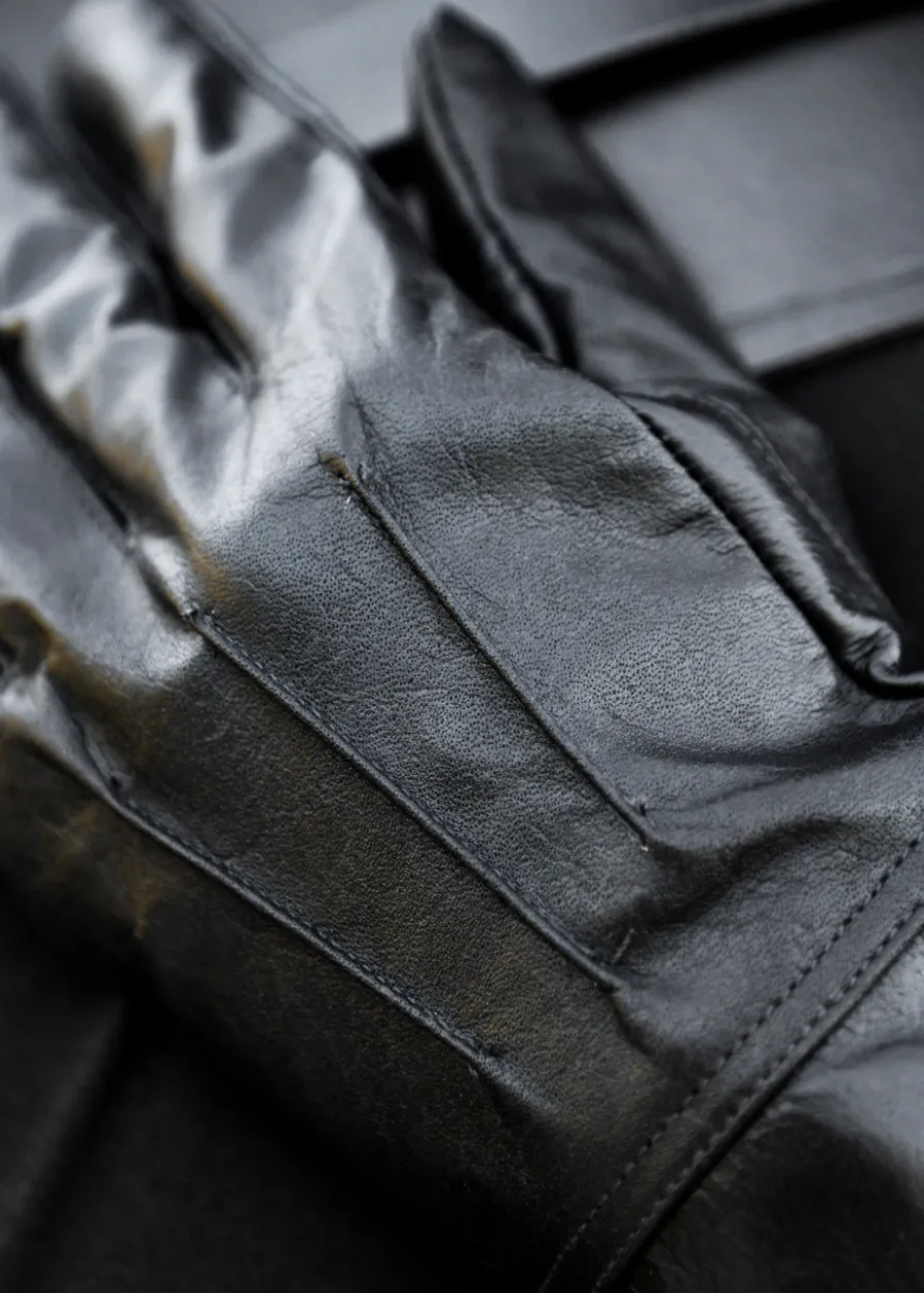 Stulpenhandschuhe, schwarz