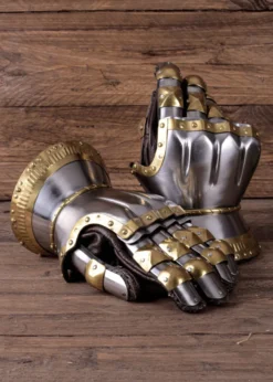 Stundenglashandschuhe, Circa 1390, handgefertigt aus 1,6mm Stahl