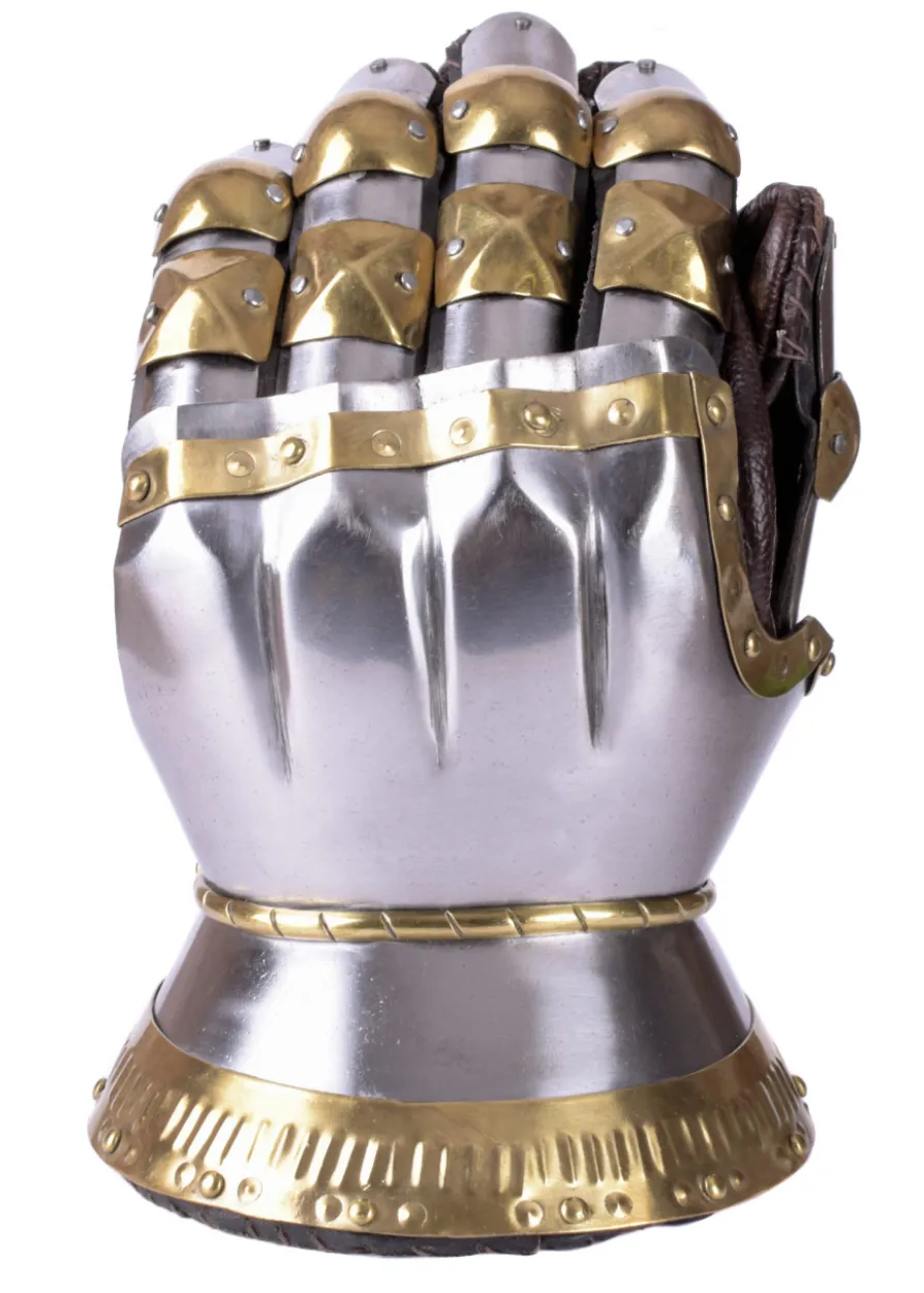 Stundenglashandschuhe, Circa 1390, handgefertigt aus 1,6mm Stahl