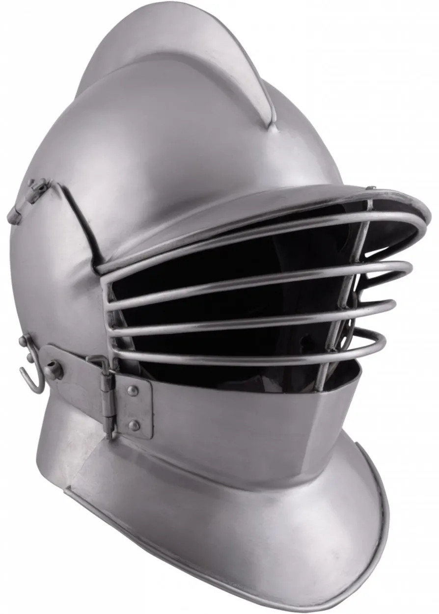 Sturmhaube od. Burgonet, 3-teilig, 2 mm Stahl