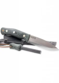 Swedish Forest Knife No.10, grünes Micarta, Feuerstahl