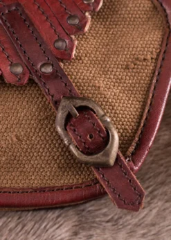 Tasche im Wikinger-Stil, Leder und Segeltuch