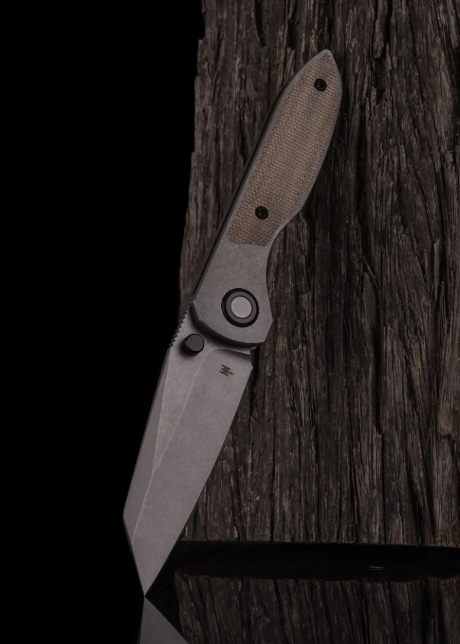 Taschenmesser Allie-P, Stonewash, Grünes Micarta, Wehr Knives