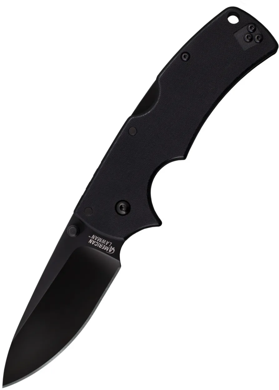 Taschenmesser American Lawman, S35VN, Schwarz