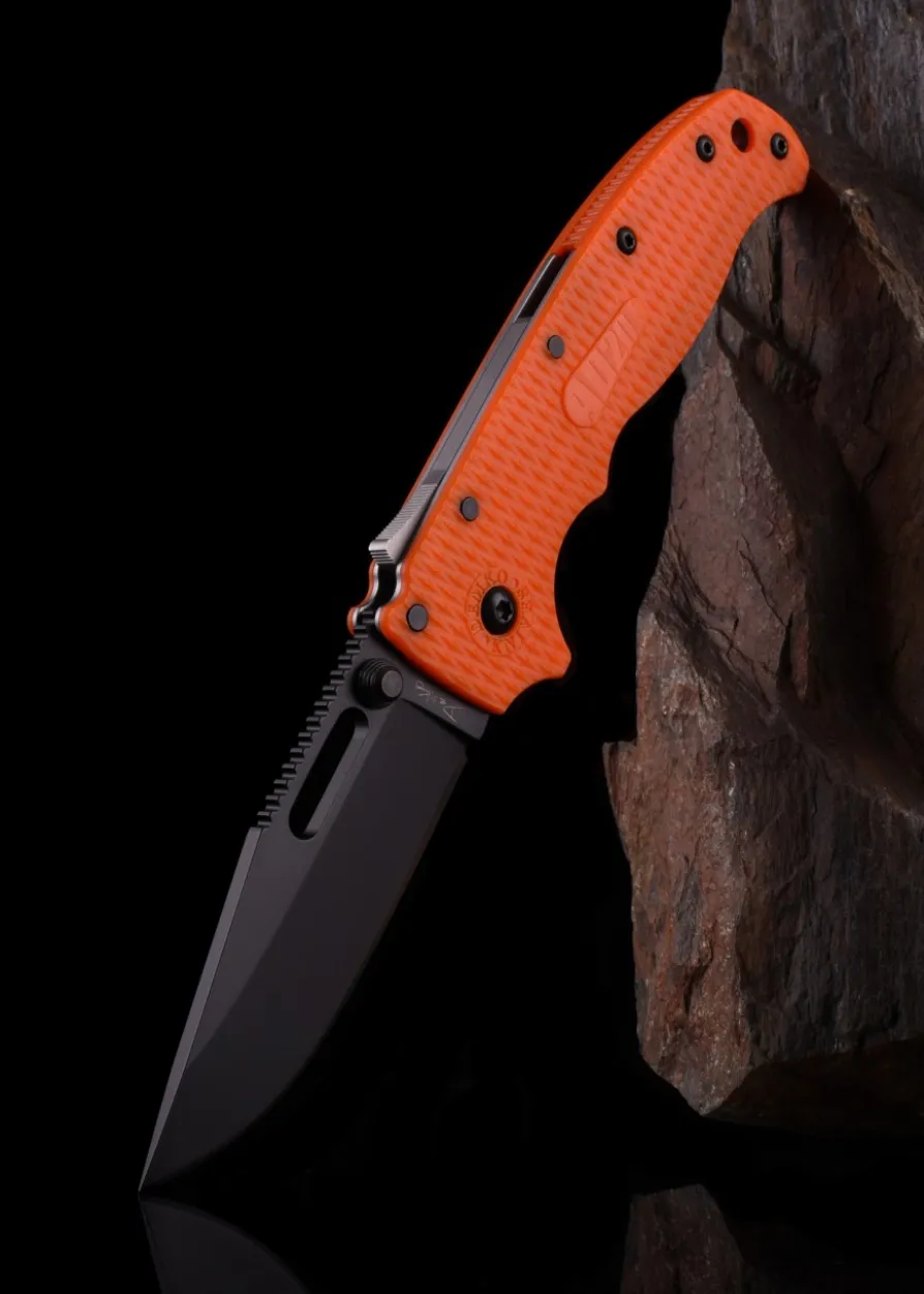 Taschenmesser Demko AD20.5 Clip Point, Orange, DLC