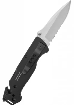Taschenmesser Escape, Satiniert, Teilwellenschliff, SOG