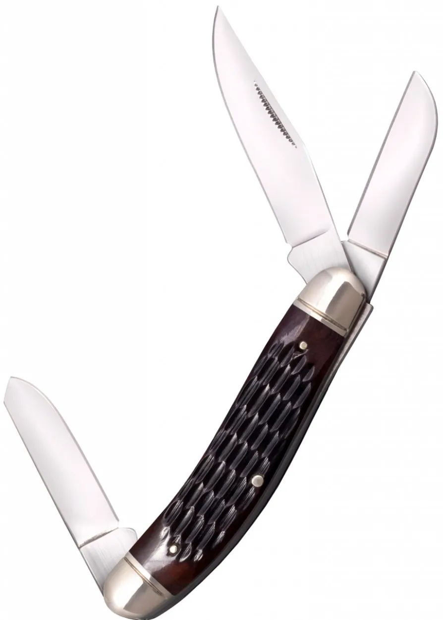 Taschenmesser Gentleman's Stockman, gezackter Knochen-Griff