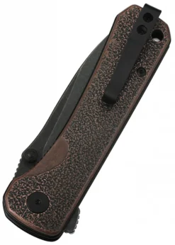 Taschenmesser Hawk, 14C28N Schwarze stonewashed Klinge, Kupfer-Griff