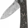 Taschenmesser Hawk, Damast Klinge, Copper Foil CF Griff