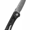 Taschenmesser Hawk, Damast Klinge, Aluminium Foil CF Griff