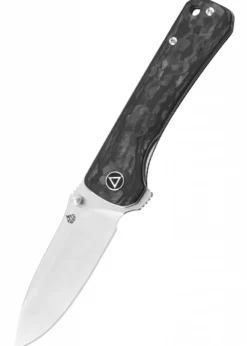 Taschenmesser Hawk, S35VN satinierte Klinge, Karbon-Griff