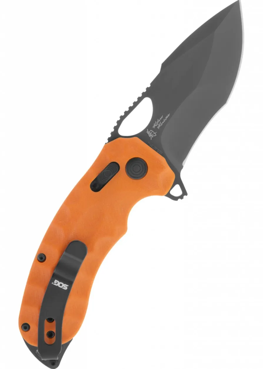 Taschenmesser Kiku XR LTE - Orangenes G10 + Karbon, SOG