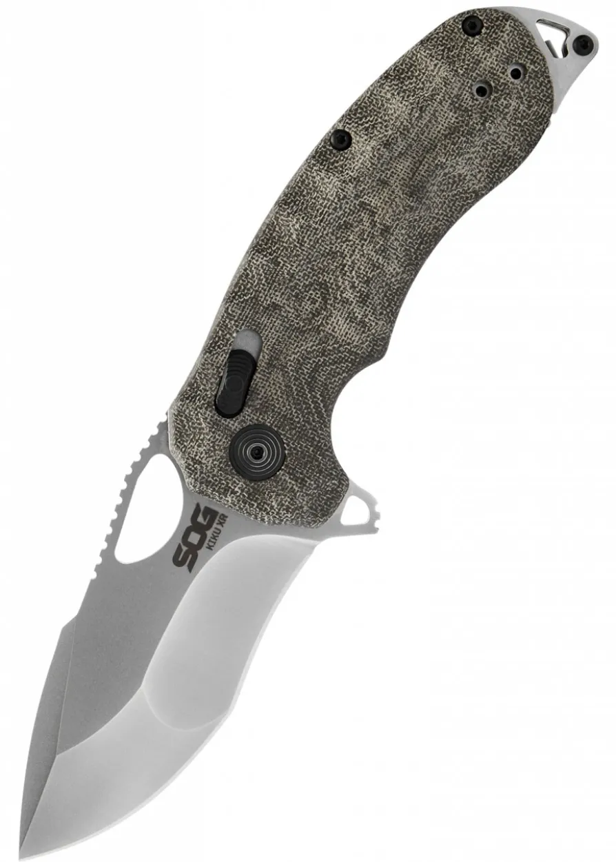 Taschenmesser Kiku XR Satiniert, Linen Micarta, SOG