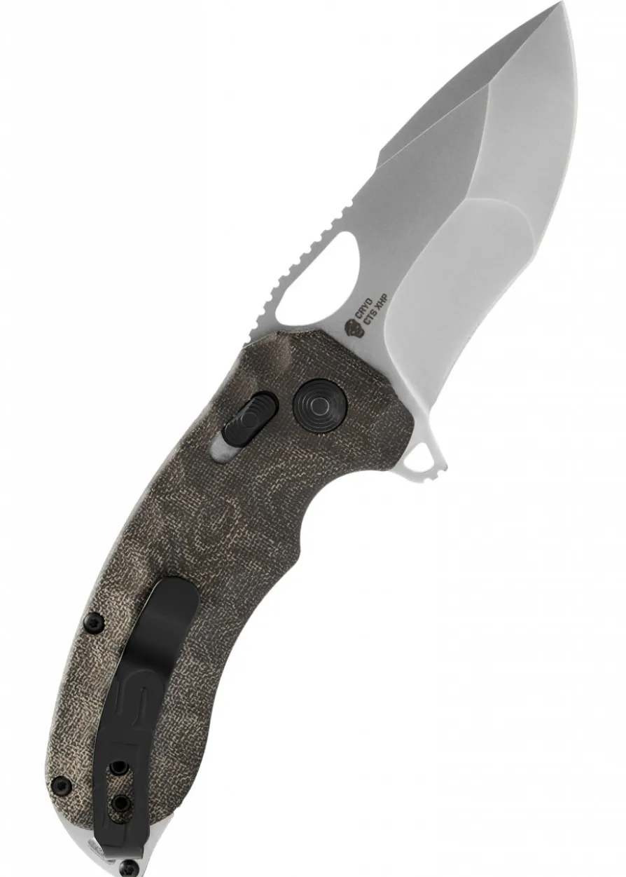Taschenmesser Kiku XR Satiniert, Linen Micarta, SOG