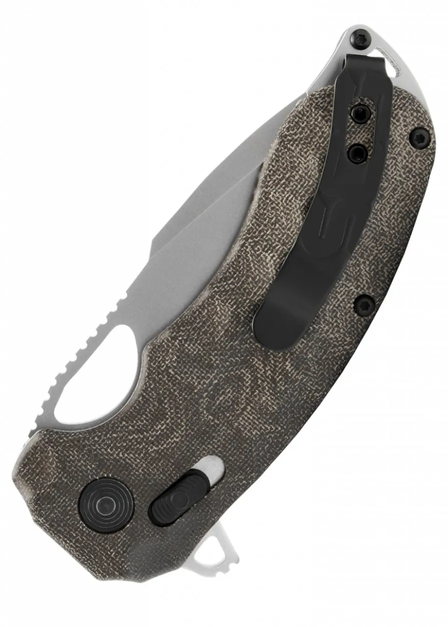 Taschenmesser Kiku XR Satiniert, Linen Micarta, SOG