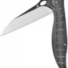 Taschenmesser Locust, schwarze - satinierte Klinge, schwarzer Micarta Griff
