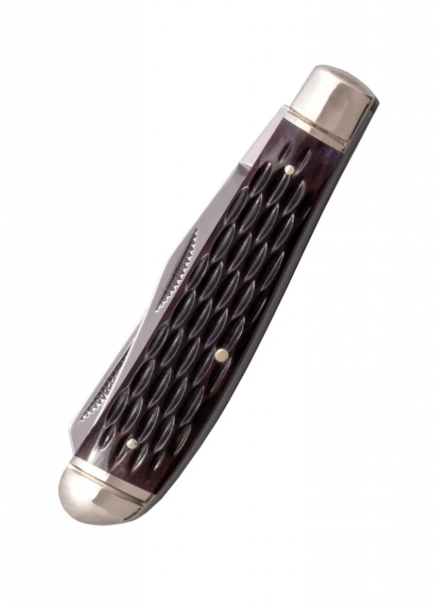 Taschenmesser Mini Trapper, gezackter Knochen-Griff