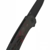 Taschenmesser Osprey, Schwarze stonewashed Klinge, shredded CF overlay G10, rot