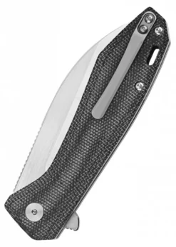 Taschenmesser Pelican, satinierte Klinge, schwarzer Micarta Griff