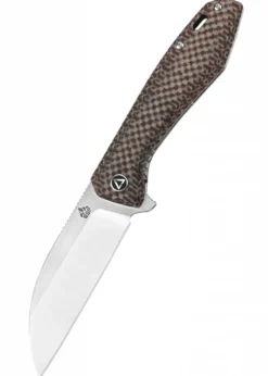 Taschenmesser Pelican, satinierte Klinge, braun texturierter Micarta Griff