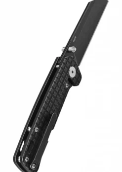 Taschenmesser Penguin, 154CM schwarze stonewashed Klinge, Schwarzer Titan Griff