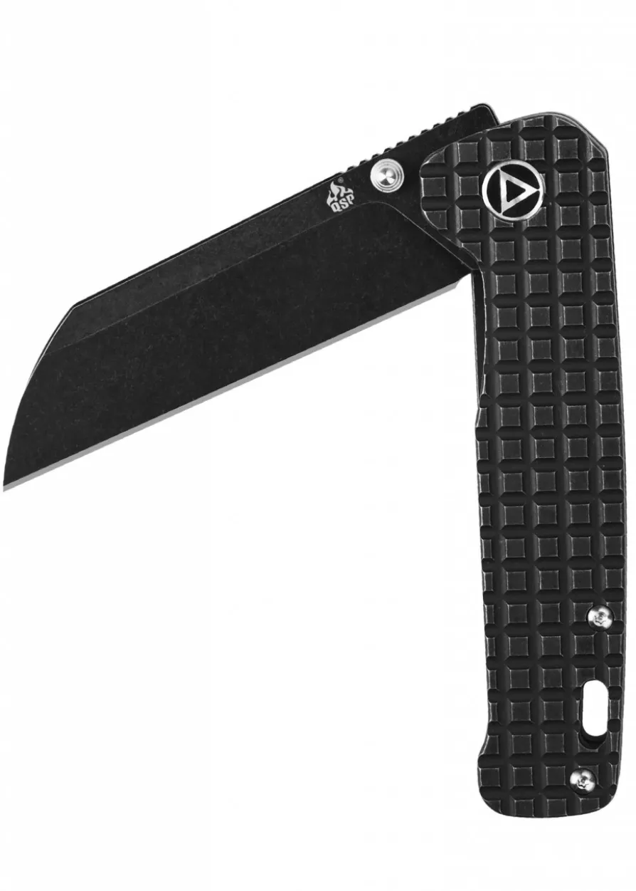 Taschenmesser Penguin, 154CM schwarze stonewashed Klinge, Schwarzer Titan Griff