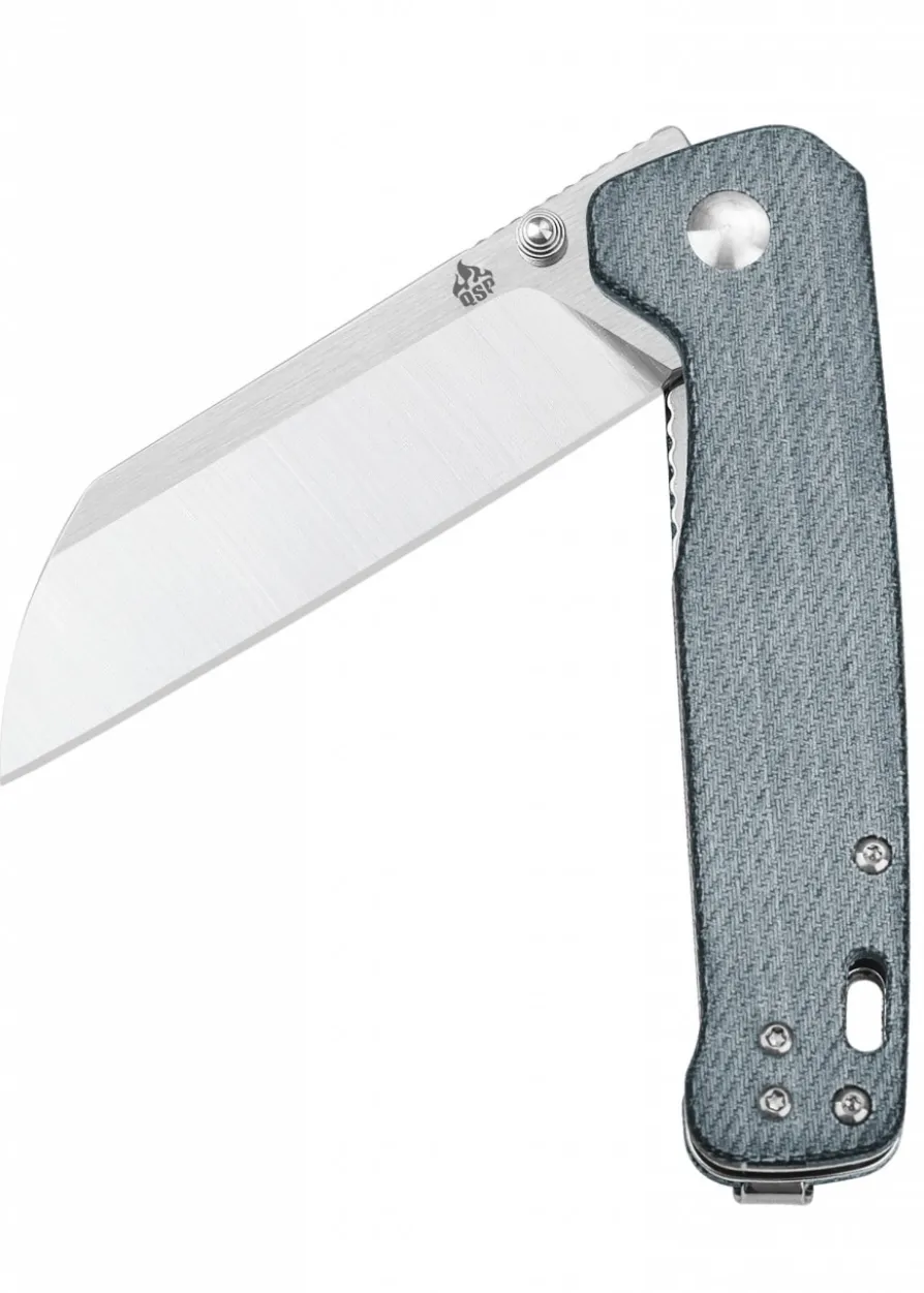 Taschenmesser Penguin, D2 stainierte Klinge, Denim Micarta Griff