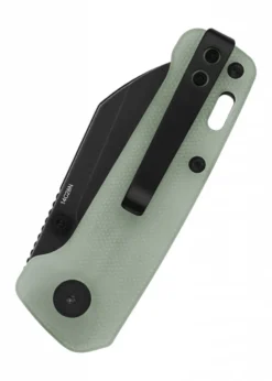 Taschenmesser Penguin Mini, schwarze stonewashed Klinge, Jade G10-Griff