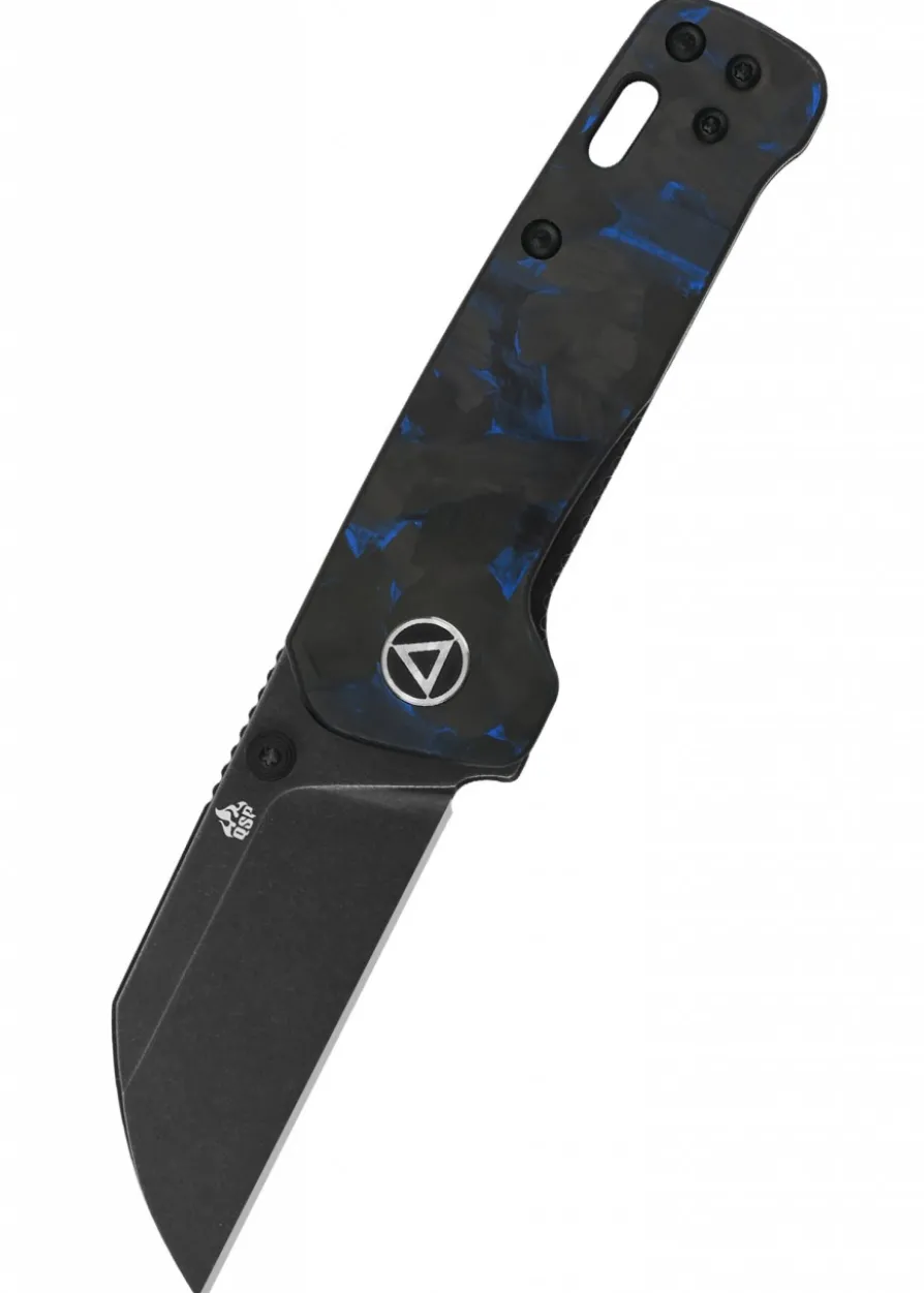Taschenmesser Penguin Mini, schwarze stonewashed Klinge, Kohlefaser-Griff