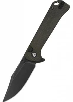 Taschenmesser QSP Grebe, brauner Micarta Griff, Blackwash