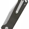 Taschenmesser QSP Grebe Button Lock, Micarta Griff Dunkelbraun