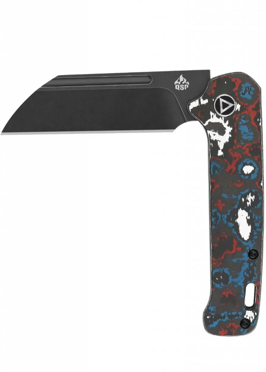 Taschenmesser QSP Penguin Slip Joint, Fat Carbon, blau, rot