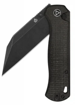 Taschenmesser Swordfish, schwarze stonewashed Klinge, brauner Micarta Griff