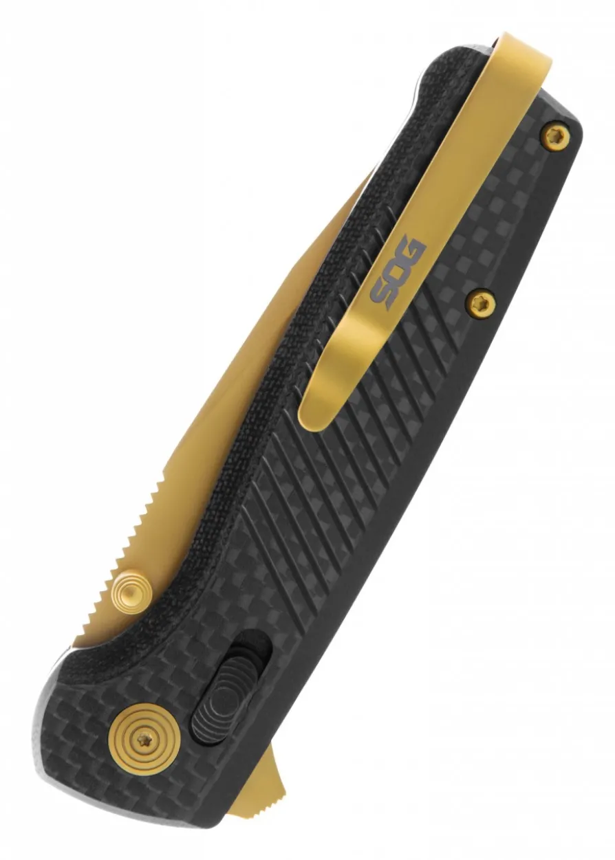 Taschenmesser Terminus XR LTE - Karbon & Gold, SOG