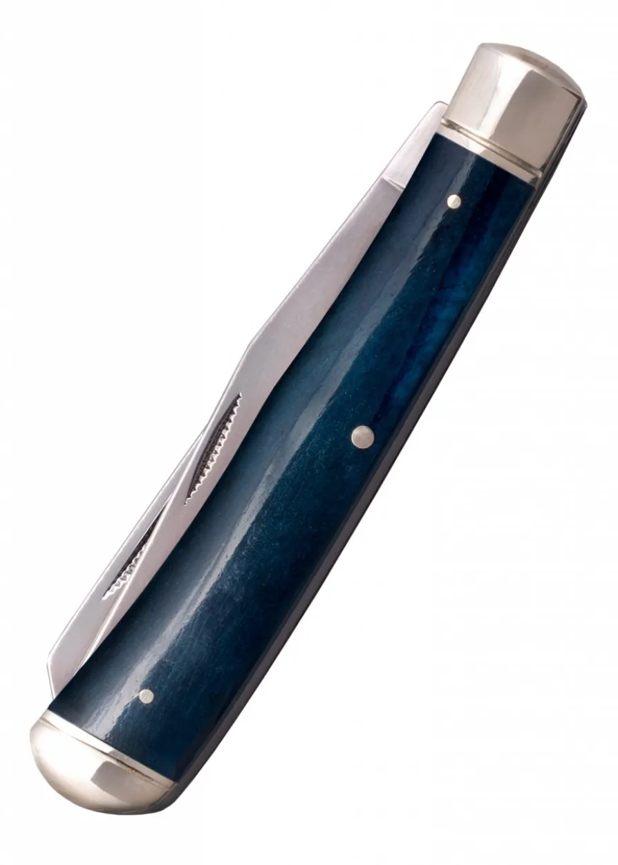 Taschenmesser Trapper, blauer Knochen-Griff