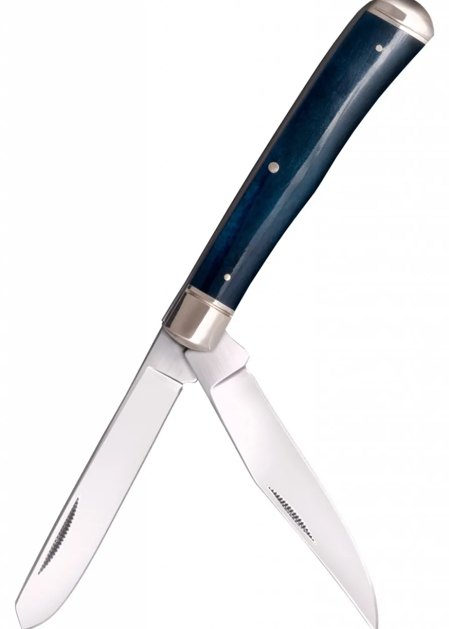 Taschenmesser Trapper, blauer Knochen-Griff