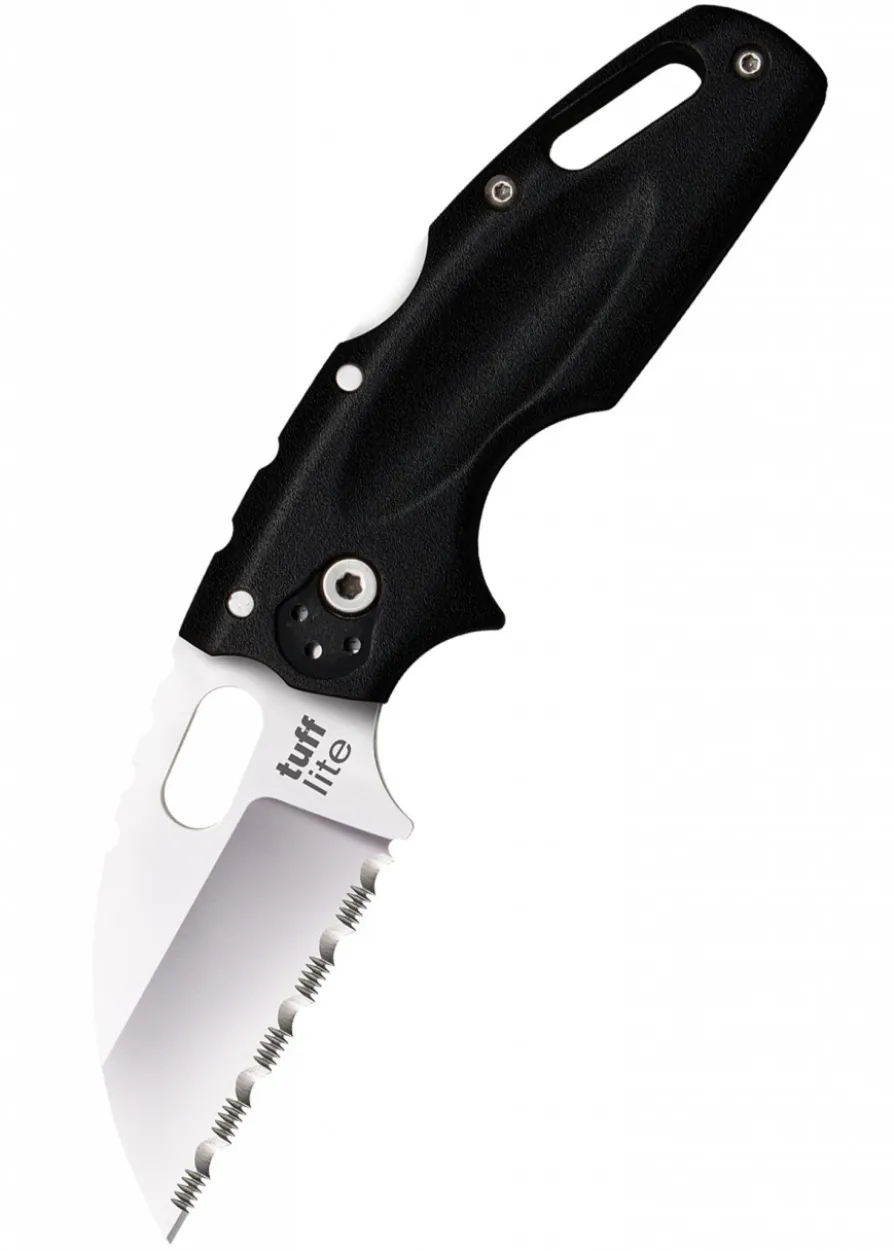 Taschenmesser Tuff Lite, Gezahnte Schneide, Schwarz
