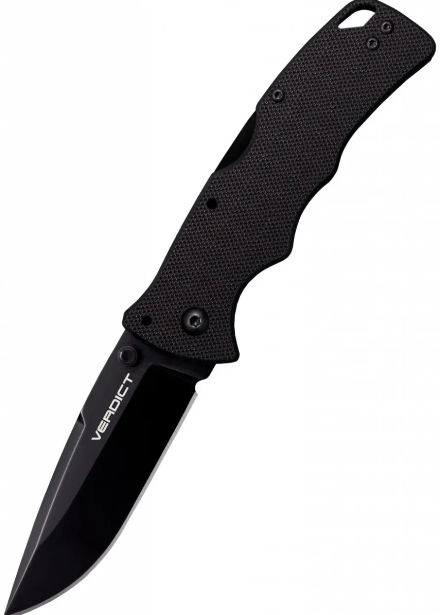 Taschenmesser Verdict, Spear Point, AUS10A, schwarzer Griff, Cold Steel