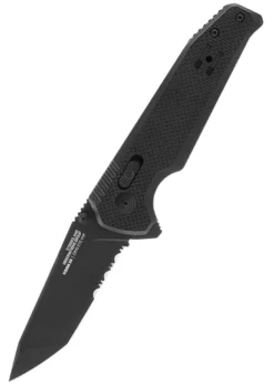 Taschenmesser Vision XR - Schwarz, Teil-Wellenschliff, SOG