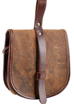 Tasche Sindri aus Fettleder, braun