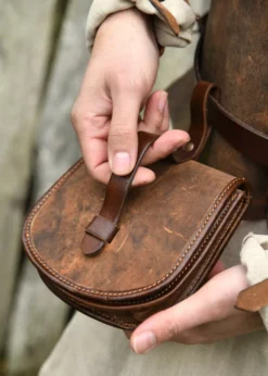 Tasche Sindri aus Fettleder, braun