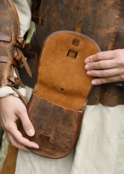Tasche Sindri aus Fettleder, braun