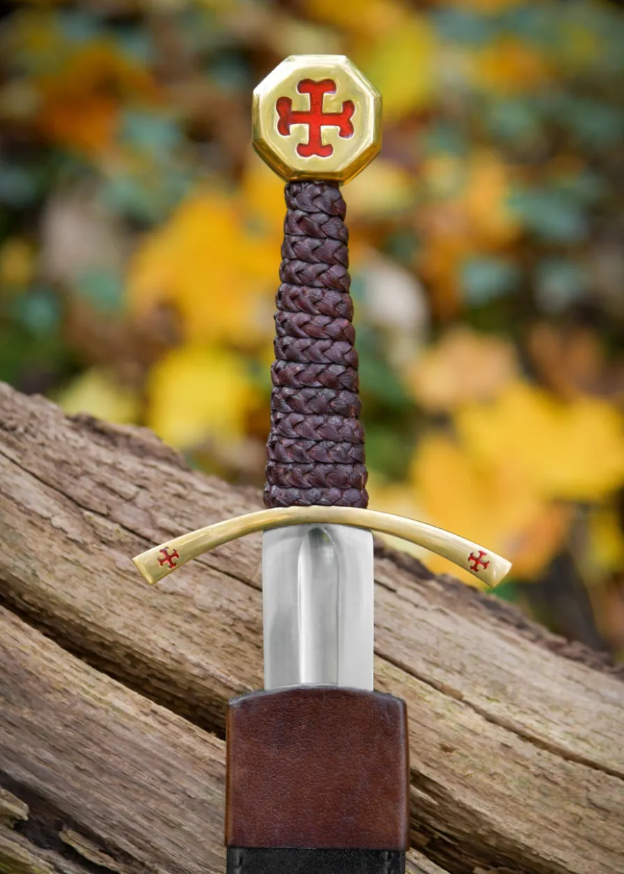 Templer Dolch mit Lederscheide