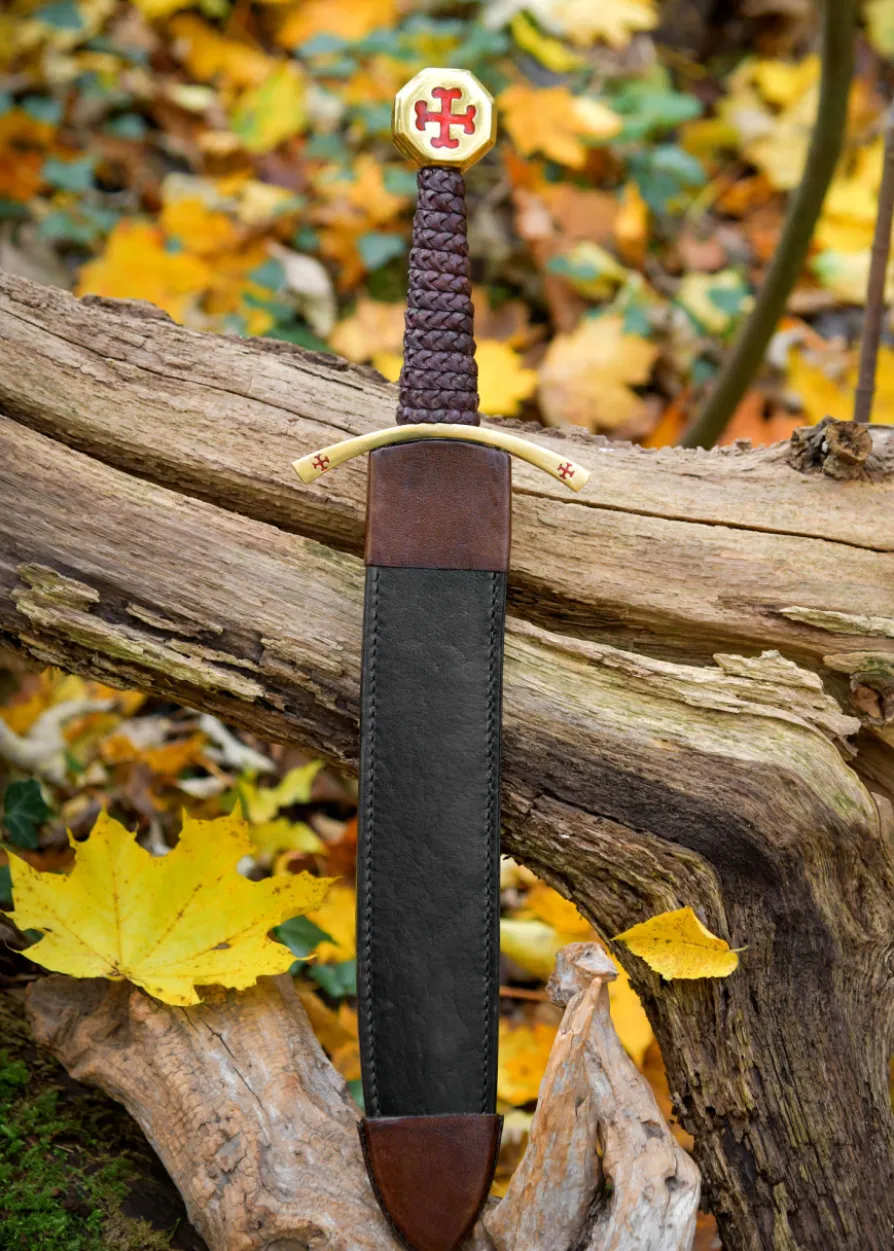 Templer Dolch mit Lederscheide
