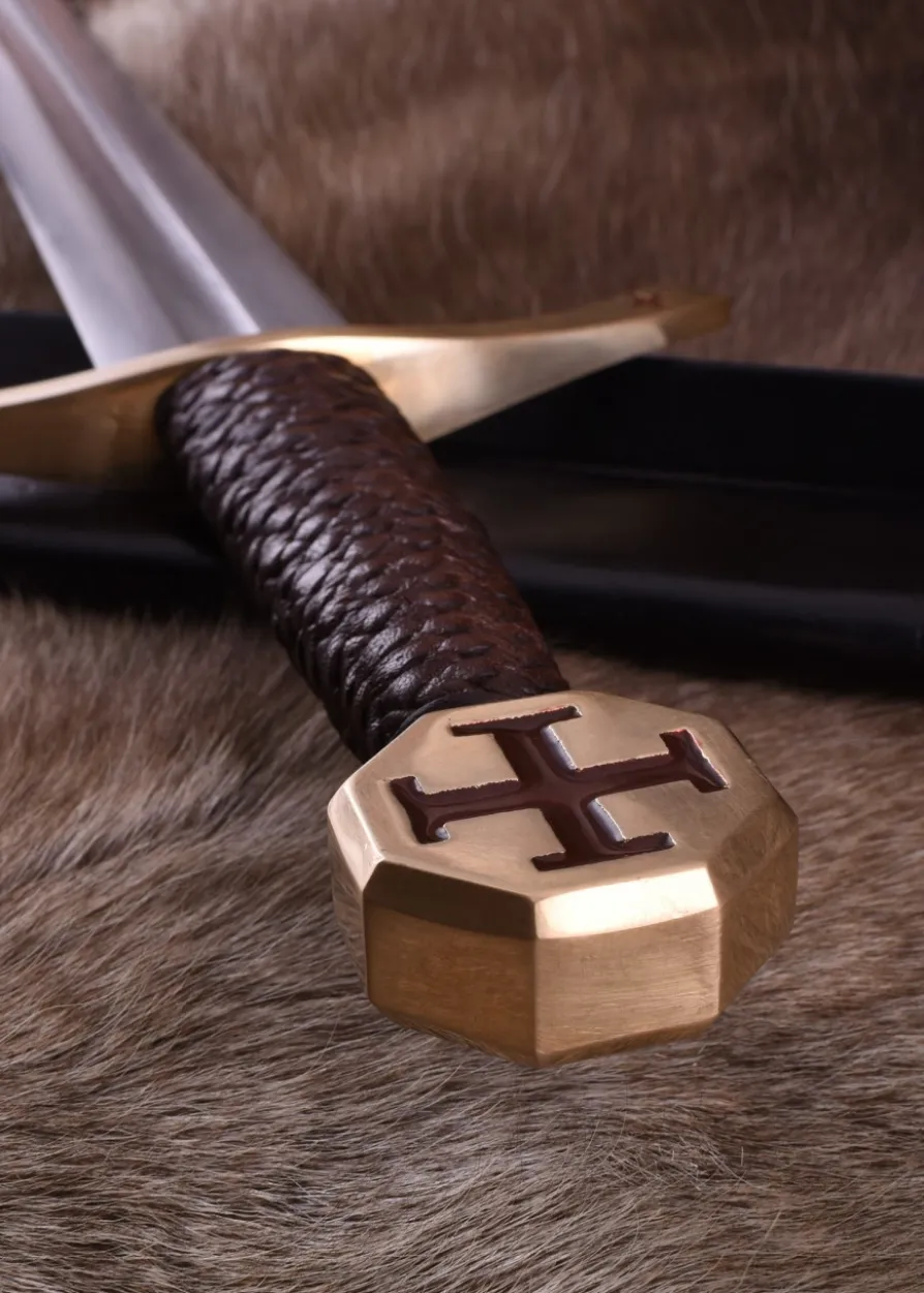Templer Schwert mit Tatzenkreuz, inkl. Scheide