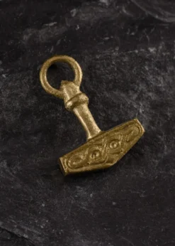 Thorshammer mit Ring, Messing